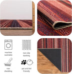 Keen Home Design 4x6 Rug - Machine Washable Area Rug with Non-Slip Backing, Ideal for Living Room, Dining Room, Bedroom - Vintage, Easy Clean, Durable, Low Pile Rug - (4' x 6')