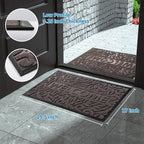 Yimobra Welcome Mat Outdoor 29.5x17, Waterproof Non-Slip Outdoor Mats for Front Door Outside Entrance, Low-Profile Entryway Mat Indoor for Garage Patio, Brown