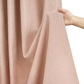Blush Pink Faux Linen Textured Shower Curtain Water-Resistant, Heavyweight Fabric Shower Curtain Washable, 72 x 72 Inch Dusty Rose Pastel Classy Shower Curtains for Girly Bathroom