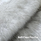FUTEI Black White Decorative Throw Pillow Covers 26x26 Inch Set of 2,Soft Fluffy Faux Fox Fur Textured Euro Pillow Shams,Modern Home Decor for Couch Living Room