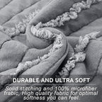 BOSOWOS King Size Pillow Shams Set of 2, Ultra Soft Breathable 20 x 36 Inches Pillow Case Envelope Closure, Microfiber Farmhouse Bed Pillowcases for Easy Care, Grey