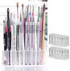 BY ALEGORY Acrylic Nail Art Tool Organizer Storage for Storing Pro Beauty Finger Nailcare Art Kit Tools Makeup Display Case Refillable Container Holder Organization