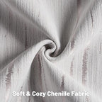 FUTEI Grey Chenille Decorative Throw Pillow Covers 12x20 Inch Set of 2,Soft Embossed Striped Textured Lumbar Pillow Cases,Modern Home Decor for Couch Bed Living Room