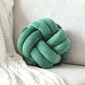 Knot Pillow Ball, Soft Decorative Throw Pillows Cushion, 11 Inch Round Plush Knotted Pillows Dark Green Pillow, Modern Home Throw Knot Decorative Cushion for Bedroom, Sofa, Couch