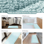 Madison Park Splendor Reversible 100% Cotton Tufted Bathroom Rug-3000 GSM Hotel Quality Luxurious Plush Medium Pile Bath Mat Absorbent, Quick Dry, Shower Room Décor, 24x44 Blue