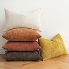 MIULEE Pack of 2 Fall Orange Decorative Pillow Covers 18x18 Inch Soft Chenille Couch Throw Pillows Farmhouse Cushion Covers for Home Decor Sofa Bedroom Living Room