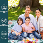 80"x60" Waterproof Picnic Blanket Large Outdoor Camping Blanket Foldable Picnic Camping Blanket Thicker Machine Washable Picnic Mat Portable Wearable for Picnics, Camping