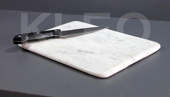Marble Cutting Board Cheese Platter Multi-purpose Serving Platter (White) 9"x 12"