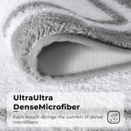 GRANNY SAYS Microfiber Bathroom Rugs Non Slip Washable, Water Absorbent Bathroom Mats for Tub Non Slip, Small Soft Bath Mats for Bathroom Floor & Shower, 16" x 24", Grey Bath Mat Towel