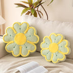 Flower Shaped Decorative Throw Pillow Cushion for Bed Couch, Cute Flower Plush Throw Pillows Home Decor Floor Pillow Seating Cushions (Light Green, 17.7 Inches)