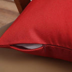 Boao 4 Pack Christmas Decorative Outdoor Waterproof Throw Pillow Covers Square Patio Balcony Garden Waterproof Cushion Case PU Coating Pillow Shell for Couch Bed Patio Sofa, 18 x 18 Inch(Red)