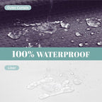 Purple Extra Long No Hook Waffle Weave Shower Curtain with snap-in Liner Replacement, 230GSM Waterproof Fabric Hotel Shower Curtain Set for Bathroom, Through Mesh Top Window,71Wx86H