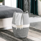 Cotton Rope Laundry Hamper by YOUDENOVA, 105L - Woven Collapsible Laundry Basket - Clothes Storage Basket for Blankets, Laundry Room Organizing, Bedroom Storage, Clothes Hamper – Dark Grey
