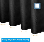AmazerBath Black Shower Curtain Thick 240GSM, Fabric Shower Curtain with Waffle Weave, Bathroom Shower Curtains, Hotel Quality Heavy Duty, 72 x 72 Inches