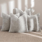 MIULEE Pack of 4 Couch Throw Pillow Covers 18x18 Inch Light Gray Soft Decorative Polyester Pillow Covers Farmhouse Accent Cushion Covers for Boho Home Decor Sofa Bedroom Living Room