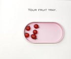 Pink Small Tray (10 inch), Oval Tray for Bathtub Bathroom Vanity Items, Countertop Organizer, Soap, Perfume.