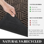 Yimobra Large Door Mat 47x32, All-Weather Waterproof Non-Slip Welcome Matt Outdoor, Heavy Duty Non Slip Doormat for Entryway for Patio and Garage Indoor, Easy Clean, Brown
