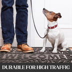 Yimobra Large Welcome Mat 36x24, Waterproof Non-Slip Outdoor Mats for Front Door Outside Entrance, Low-Profile Entryway Mat Indoor for Garage Patio, Brown