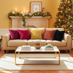 decorUhome Christmas Couch Throw Pillow Covers 20x20 Set of 2, Decorative Soft Plush Faux Wool Neutral Accent Pillow Covers for Bed Sofa Living Room, Red