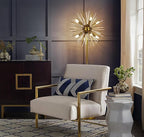 Wellmet Gold Floor Lamp for Living Room, Mid Century Modern Floor Lamps for Bedroom, Brass Finish, 65.3 Inch Tall Unique Metal Floor Lamp for Corner Decorative, Globe Shade (Gold)