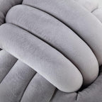 Petrella Knot Pillow Throw Pillows Ball Round Cute Throw Pillows Home Decor Cushion Decorative Aesthetic Spandex,Light Gray 8inch