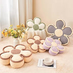 Flower Pillow, Soft Shaped Floor Cushion, Decorative Throw Pillow, Seating Cushion, Plush Room Decor Pillows for Sofa Couch Bed (13.7 Inch, Ivory)
