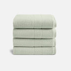 Brooklinen Super-Plush Turkish Cotton Bath Towel Set - Includes 4 Bath Towels Cotton, 820 GSM, Highly Absorbent, Machine Washable, Perfect for Home & Bathroom (Aloe Green)