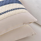 Fancy Homi Set of 1 Dusty Blue Vintage Decorative Throw Pillow Covers 22x22 Inch for Couch Bed Sofa Chair Bedroom, Rustic Retro Square Cushion Case, Modern Farmhouse Boho Living Room Decor Indoors
