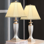 GO&SO Gold Bell Lamp Shades Set of 2 Fabric Lampshade, 6.5"Top x 13"Bottom x 11.2"Slant Height x 10.5''Vertical Height,(Spider) Modern Lamp Shade For Table & Floor Lamp Shade Replacement,Easy Assembly