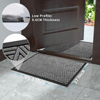 Yimobra Outdoor Mats for Front Door, Stops Mud & Dirt at Entrance, Fits Garage & Patio, All-Weather Waterproof Non Slip Outdoor Indoor Welcome Mat, 29.5x17 Grey