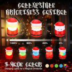 Christmas Gift EverBrite Santa Claus Lantern 3 Pack, 5 Light Modes Holiday Decoration Presents for Women and Men, AAA Batteries Contained Stocking Stuffers, Christmas Lights Indoor & Outdoor