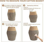 Goodpick 105L Jute Woven Rope Laundry Hamper - Collapsible Clothes Hamper for Bedroom and Laundry Room, 25.6" x 17.7" Tall Modern Baskets for organizing and décor Room