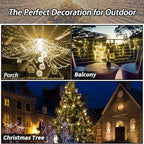 2 Pack Solar String Lights Outdoor, 200 LED Extra-Long 72FT Solar Powered Lights with 8 Lighting Modes, Waterproof Outdoor Lighting Decoration for Garden, Patio, Balcony, Xmas, Wedding, Party