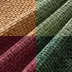 MIULEE Christmas Pack of 4 Couch Throw Pillow Covers 18x18 Inch Christmas Dark Green Soft Decorative Chenille Pillow Covers Farmhouse Accent Cushion Cover for Boho Home Decor Sofa Bedroom Living Room