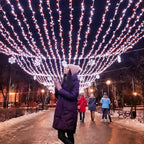 500 LED Christmas Lights Outdoor - 165ft Christmas String Lights 8 Modes Plug in Waterproof Twinkle Fairy Light with Timer Memory for Indoor Outside Bedroom Home Party Decoration, Red&White