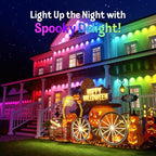 Fitop Permanent Outdoor Lights, 50FT RGB Smart Eaves Light for House, IP67 Waterproof LED Strip Light, Extendable Outdoor Decor Lights, Music Sync, App/Remote Control, Compatible with Alexa/Google