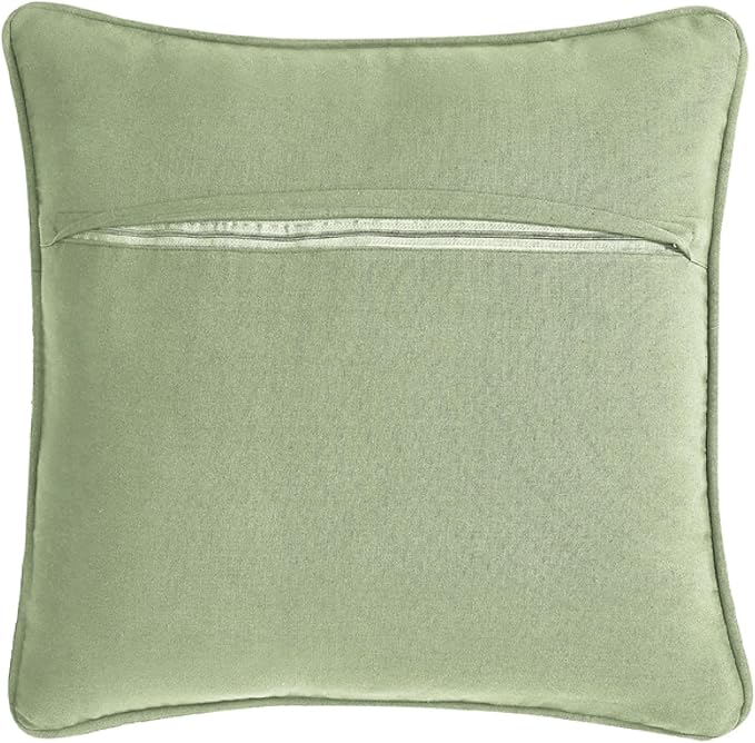 Boho Living Jada Decorative Throw, Includes Accent, Premium Woven Design, Living Room Décor, (1) 20" x 20" Pillow Cover with Insert, Sage Green