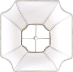GOSO 1 Pc Square Cut Corner Medium Lampshade 13.2", Beige Fabric Lamp Shade for Table and Floor Lamps, 6.5x13.2x10.6" Spider Octagonal Lamp Shades Replacement for Bedroom DIY Bell, Easy Assembly