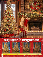 2-Pack 66FT 200 LED Christmas Lights, 13 Modes Extendable Christmas Tree Lights with Timer & Memory, Waterproof Twinkle Fairy Lights Green Wire Outdoor String Lights Indoor for Xmas Tree (Warm White)