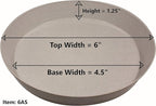 6 Inch (4.5 Inch Base) Case of 10 Plant Saucer - Terra Cotta Colored Polypropylene,Heavy Duty Indoor/Outdoor Tray and Drip Pan,Collects Flower Pot Excess Water