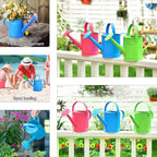 Sungmor 1.5 Liter Small Bright Blue Watering Can for Indoor Outdoor Plants, Cute Little Kids Gardening Watering Cans, Lightweight Portable Metal Watering Can, Anti-Rust Pretty Bucket Watering Device