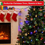 33FT 500 LED Christmas Lights Plug-in, Mini Globe Lights Outdoor Indoor with 8 Modes for Bedroom Party Wedding Garden Christmas Tree Deco(Multicolor)