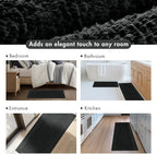 Madison Park Splendor Reversible 100% Cotton Tufted Bathroom Rug-3000 GSM Hotel Quality Luxurious Plush Medium Pile Bath Mat Absorbent, Quick Dry, Shower Room Décor, 20x30 Black