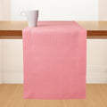 D'Moksha Homes Linen Dusty Pink Table Runner 72 Inches Long - 100% Pure Linen Hemstitch Table Runner 14 x 72 Inch for Dresser, Dining, Fall, Autumn and Halloween - Classic Hemstitch
