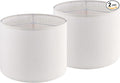Beige Bamboo Knot Linen Textured Lamp Shades Set of 2 Large Drum Lamp Shade 16``Top x 16``Bottom x 12``High(Spider) Farmhouse Lampshade for Table Lamp & Bedside Lamp - Replacement Lampshade