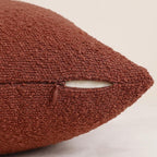 Jeneoo Rust Decorative Square Thick Throw Pillow Covers Fine Textured Boucle Terracotta Couch Cushion Cases for Livingroom Sofa Decor, Set of 2, 20 x 20 Inch