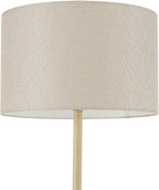 GLOBE Electric 65906 62" Floor Lamp, Light Faux Wood, Jute Shade, On/Off Rotary Switch on Socket