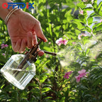 OFFIDIX Transparent Glass Watering Spray Bottle,Plant Mister with Plastic Bronze Plastic Top Pump, Glass Small Watering Can for Indoor Potted Plant, Outdoor Indoor Garden, Plants, Cleaning Solutions
