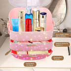 Teen Girls Gift Makeup Organizer,Skincare Organizer Jewelry Storage,Cosmetics Storage and Display Case,Make Up Holders and Organizers for Countertop,Bathroom Organizer (PearlPink)