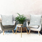 Decorative Throw Pillow Covers Set of 2 Light Blue Retro Pillow Covers 16x16 inch Super Soft Short Plush Square Throw Pillows,Farmhouse Outdoor Boho Pillow Covers for Couch Living Room